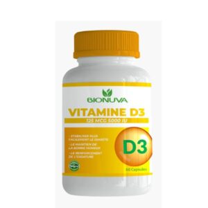 BIONUVA VITAMINE D3 5000IU 125MG B60 CAPSULES