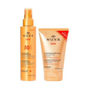 NUXE PACK SUN SPRAY FONDANT SPF50+ 150ML + LAIT FRAICHEUR APRES-SOLEIL 50ML OFFERT